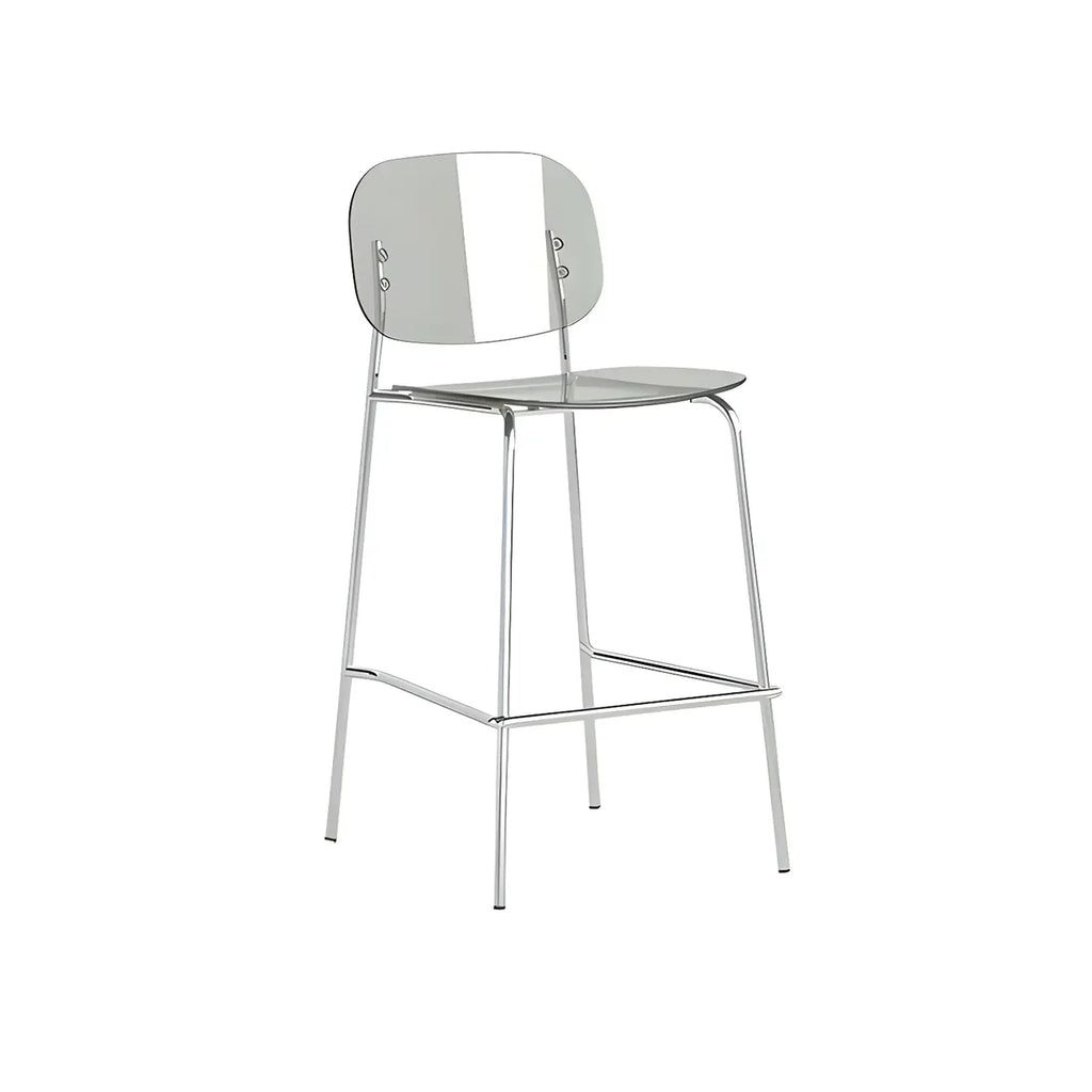 Modern Metal Counter Height Acrylic Bar Stools