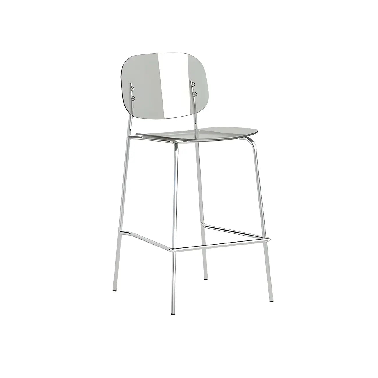 Modern Metal Counter Height Acrylic Bar Stools