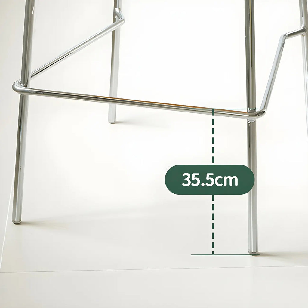 Modern Metal Counter Height Acrylic Bar Stools