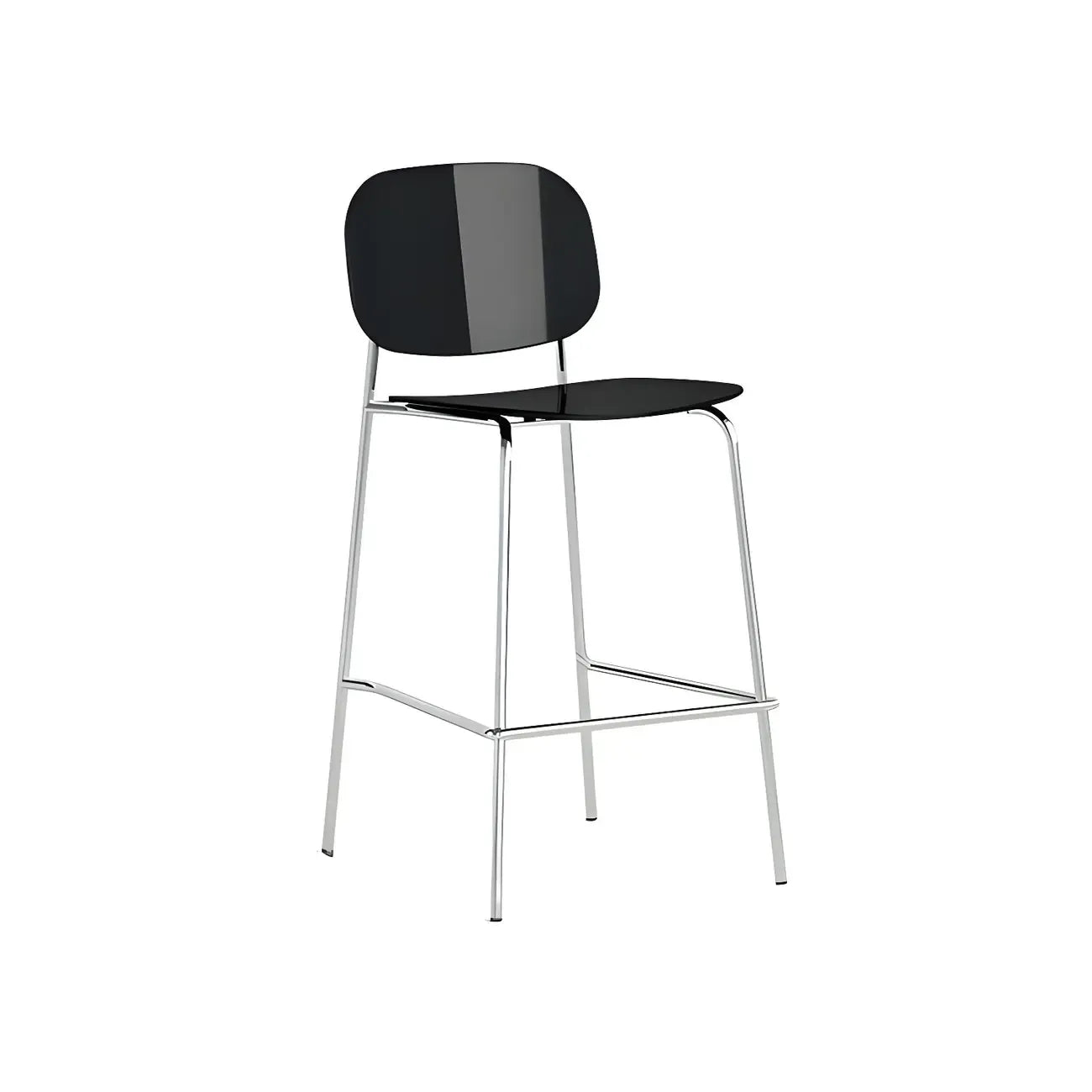Modern Metal Counter Height Acrylic Bar Stools
