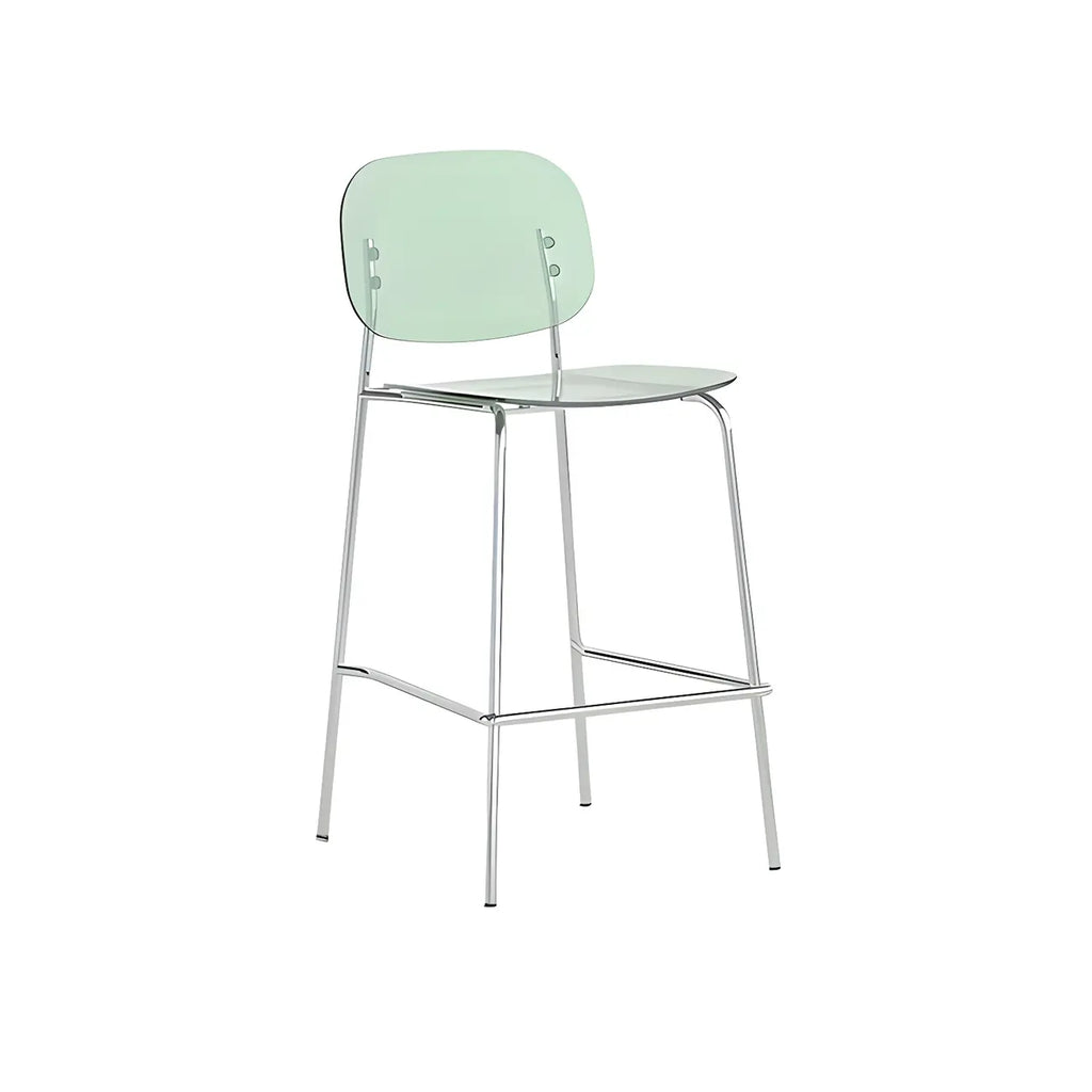 Modern Metal Counter Height Acrylic Bar Stools