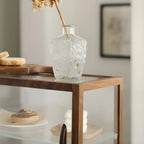 Elegant Wooden Table Top Curio Cabinet with Sliding Doors