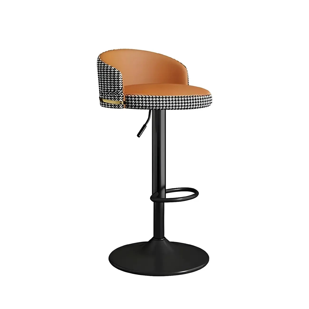 24 Inch Faux Leather Bar Stool Height Adjustable Modern