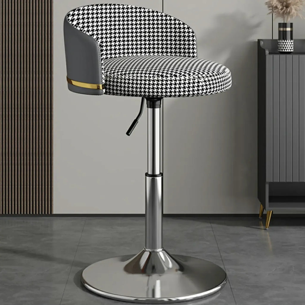 24 Inch Faux Leather Bar Stool Height Adjustable Modern