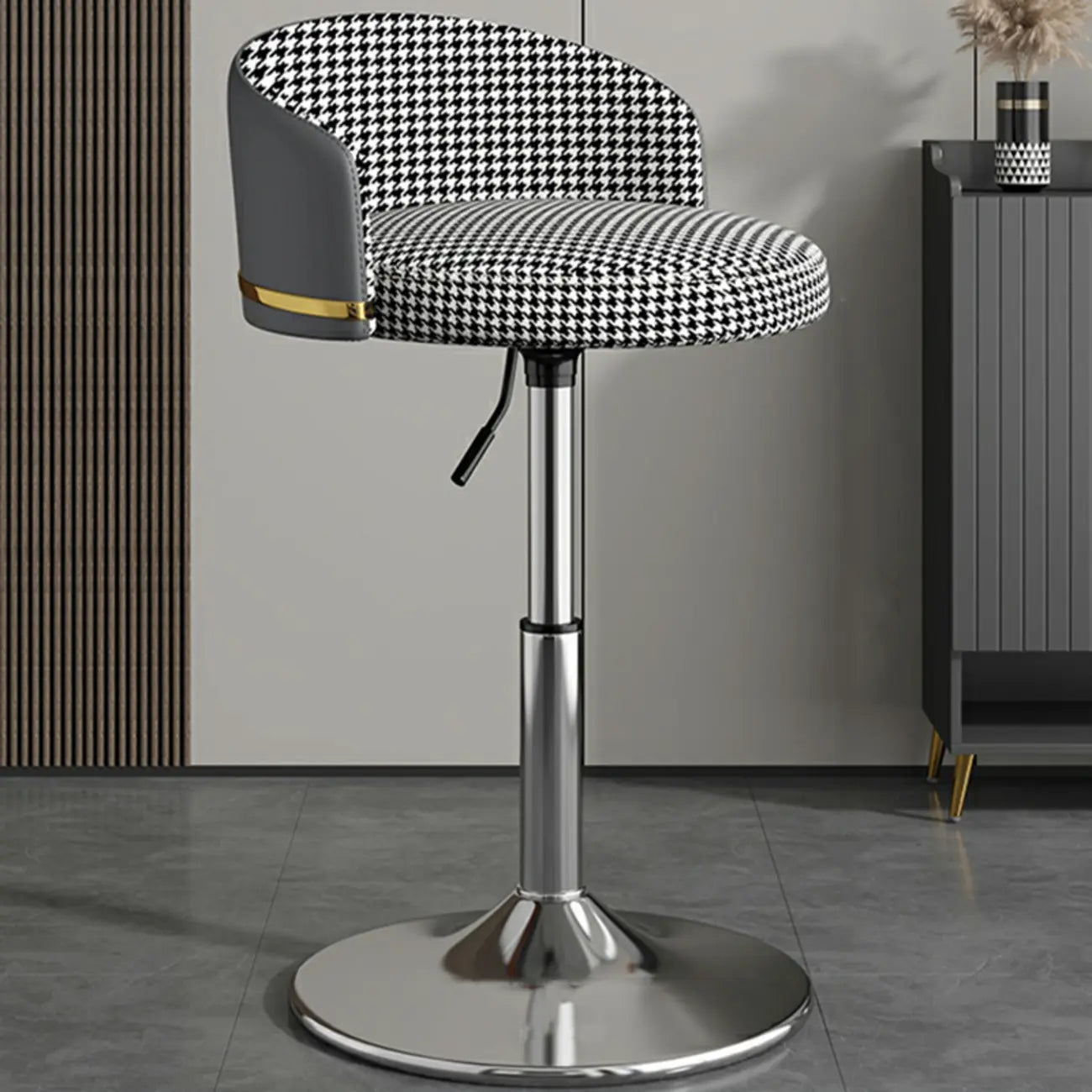 24 Inch Faux Leather Bar Stool Height Adjustable Modern