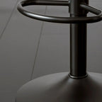 Swivel Upholstered Adjustable Height Home Armed Barstool with Metal Base