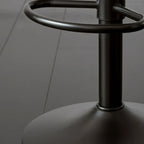 Swivel Upholstered Adjustable Height Home Armed Barstool with Metal Base