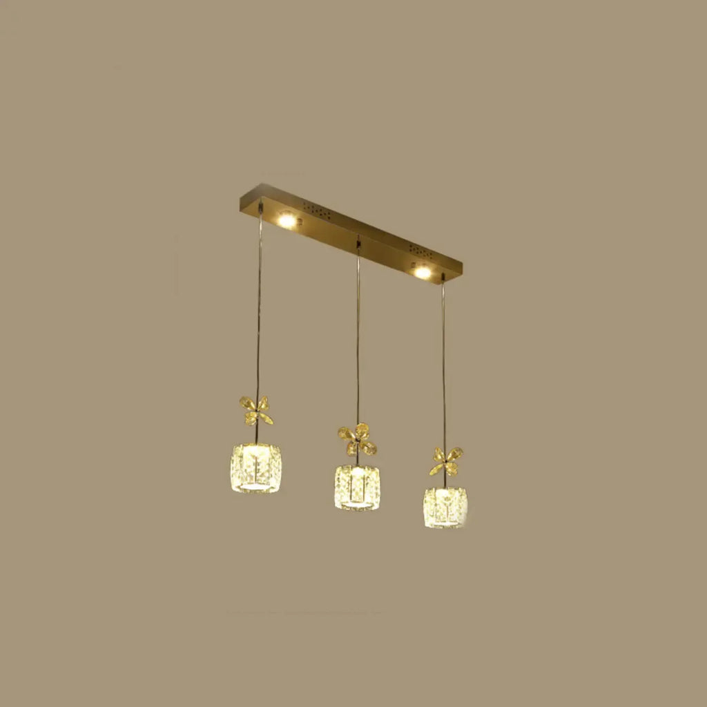 Elegant Modern Crystal Island Pendant Light for Kitchen