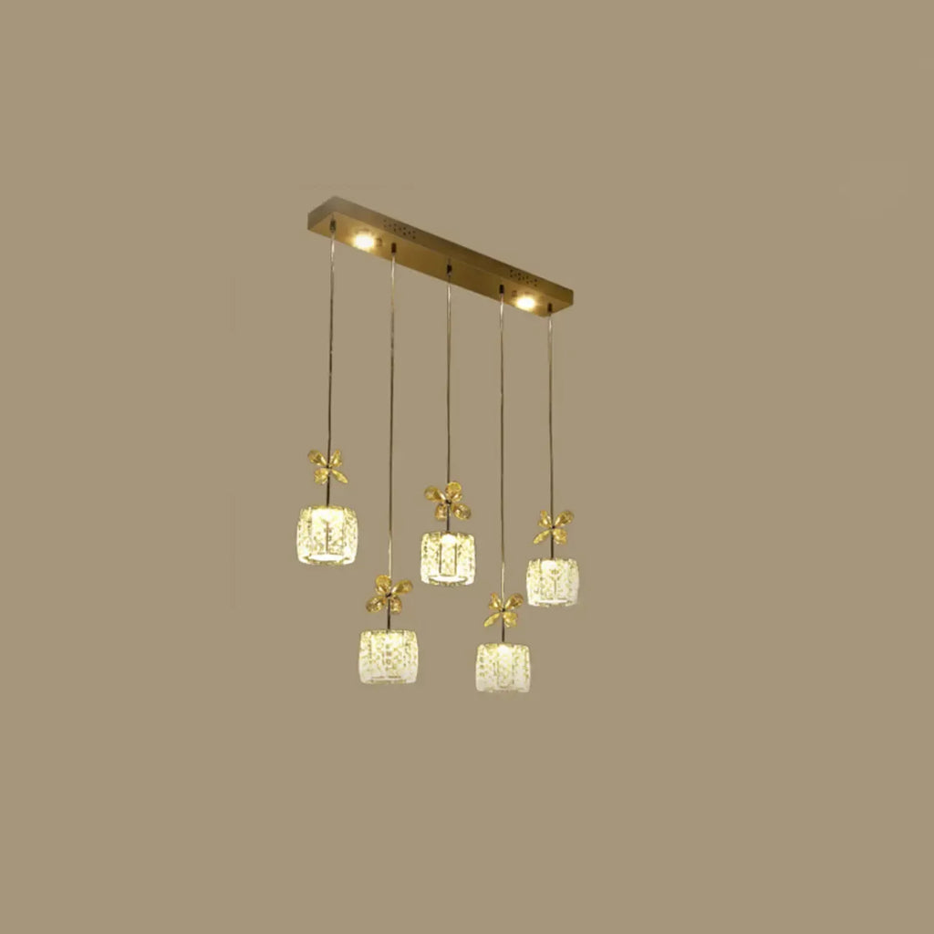 Elegant Modern Crystal Island Pendant Light for Kitchen