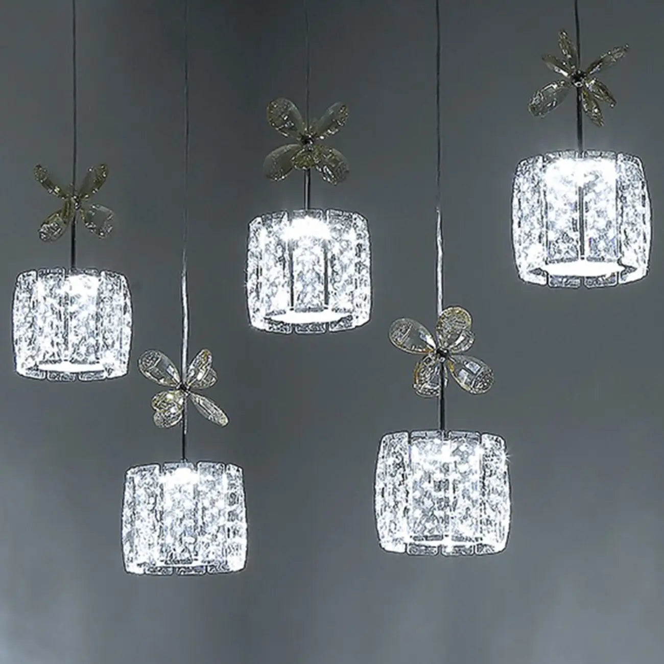 Elegant Modern Crystal Island Pendant Light for Kitchen