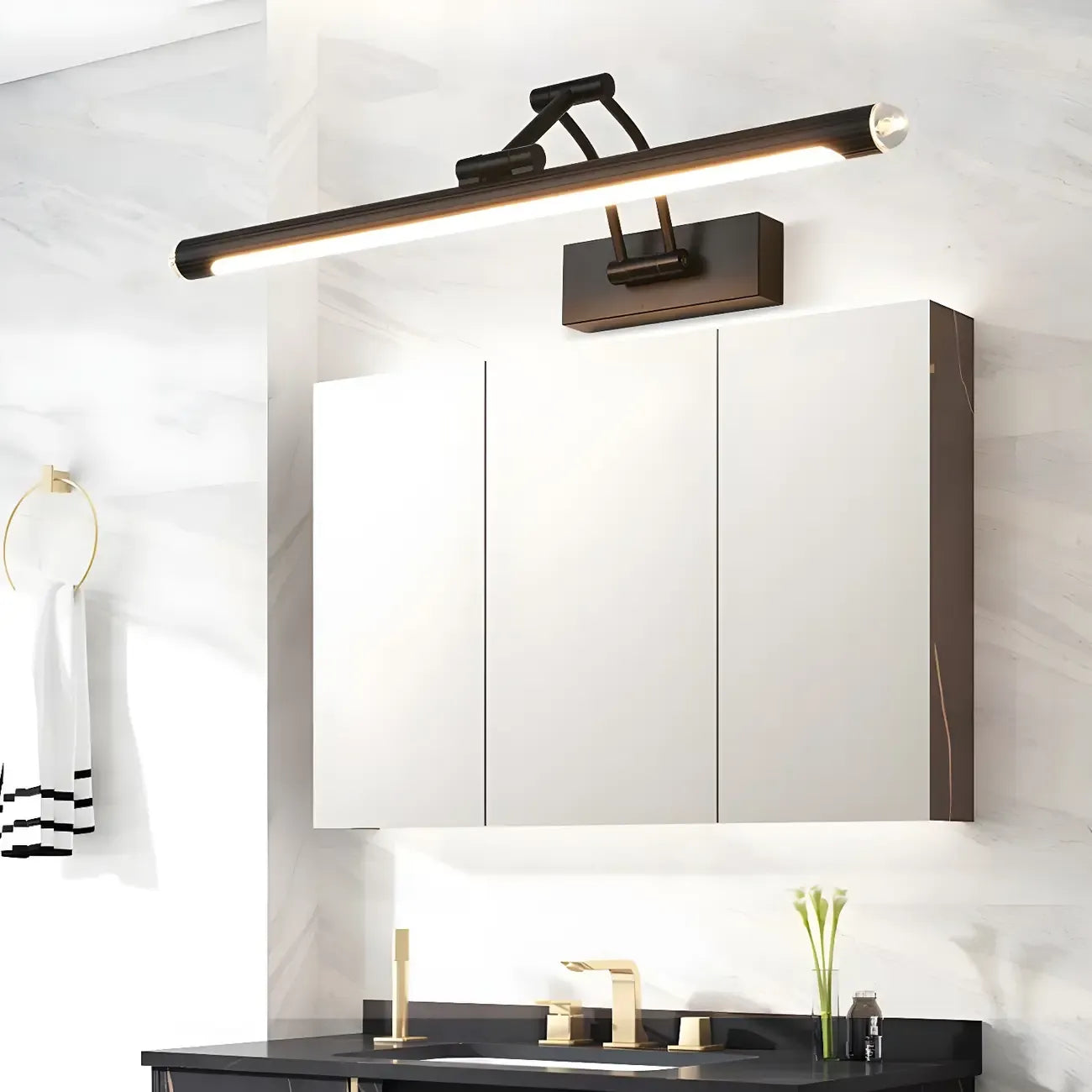 Adjustable Rectangular Bathroom LED Vanity Mirror Light