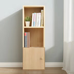 Contemporary Wood 5-Tier Natural Vertical Bookcase