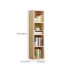 Contemporary Wood 5-Tier Natural Vertical Bookcase