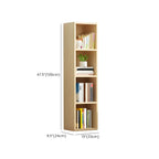 Contemporary Wood 5-Tier Natural Vertical Bookcase