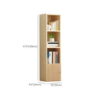Contemporary Wood 5-Tier Natural Vertical Bookcase