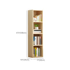 Contemporary Wood 5-Tier Natural Vertical Bookcase