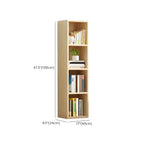 Contemporary Wood 5-Tier Natural Vertical Bookcase