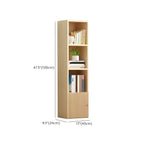 Contemporary Wood 5-Tier Natural Vertical Bookcase