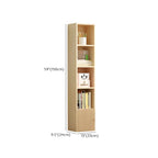 Contemporary Wood 5-Tier Natural Vertical Bookcase