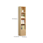 Contemporary Wood 5-Tier Natural Vertical Bookcase