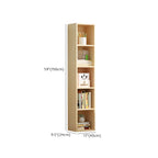 Contemporary Wood 5-Tier Natural Vertical Bookcase