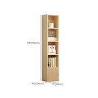 Contemporary Wood 5-Tier Natural Vertical Bookcase