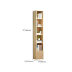 Contemporary Wood 5-Tier Natural Vertical Bookcase