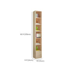 Contemporary Wood 5-Tier Natural Vertical Bookcase
