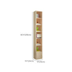 Contemporary Wood 5-Tier Natural Vertical Bookcase