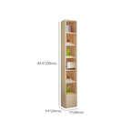 Contemporary Wood 5-Tier Natural Vertical Bookcase