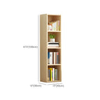 Contemporary Wood 5-Tier Natural Vertical Bookcase