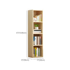 Contemporary Wood 5-Tier Natural Vertical Bookcase