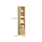 Contemporary Wood 5-Tier Natural Vertical Bookcase