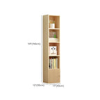 Contemporary Wood 5-Tier Natural Vertical Bookcase