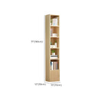 Contemporary Wood 5-Tier Natural Vertical Bookcase