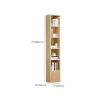 Contemporary Wood 5-Tier Natural Vertical Bookcase