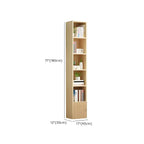Contemporary Wood 5-Tier Natural Vertical Bookcase