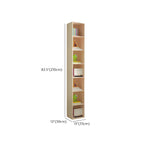 Contemporary Wood 5-Tier Natural Vertical Bookcase