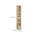 Contemporary Wood 5-Tier Natural Vertical Bookcase