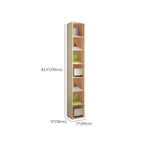 Contemporary Wood 5-Tier Natural Vertical Bookcase