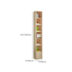Contemporary Wood 5-Tier Natural Vertical Bookcase