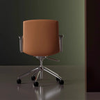 Modern Leather Adjustable Swivel Armrests Office Chair