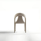 Modern Faux Leather Curved Back Armless Dining Chair Set of 2