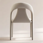 Modern Faux Leather Curved Back Armless Dining Chair Set of 2