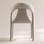 Modern Faux Leather Curved Back Armless Dining Chair Set of 2