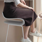 Industrial Plastic Steel Frame Low Back Armless Bar Stool