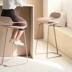 Industrial Plastic Steel Frame Low Back Armless Bar Stool