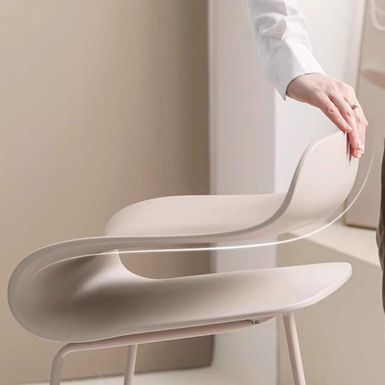 Industrial Plastic Steel Frame Low Back Armless Bar Stool