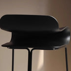 Industrial Plastic Steel Frame Low Back Armless Bar Stool