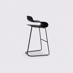 Industrial Plastic Steel Frame Low Back Armless Bar Stool